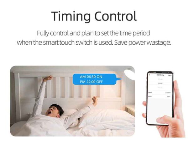 2021 DS-102JL-1 200-240V EU Wifi Blue tooth Controller Switch 1/2/3/4 Gang Touch Sensor Timer Wireless Smart Wall Light Switch - Image 7