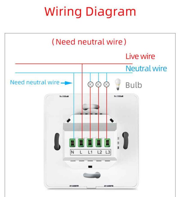 2021 DS-102JL-1 200-240V EU Wifi Blue tooth Controller Switch 1/2/3/4 Gang Touch Sensor Timer Wireless Smart Wall Light Switch - Image 5