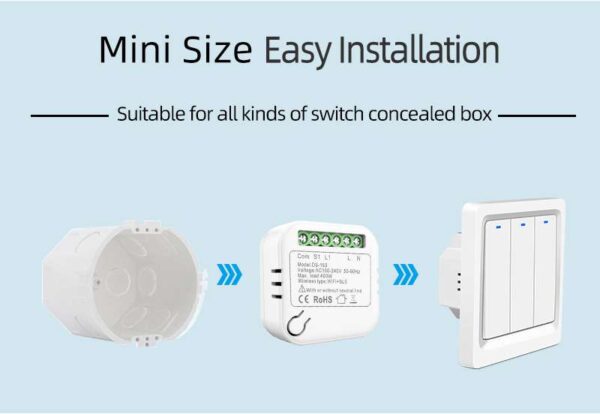 Mini Smart Wifi DIY Switch 163 Live+neutral smart switch - Image 7