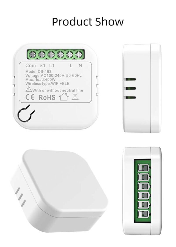 Mini Smart Wifi DIY Switch 163 Live+neutral smart switch - Image 4