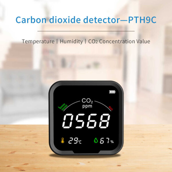 PROTMEX PTH-9C NDIR Air Quality CO2 meter Desktop Temperature Humidity with LCD screen Japan Netherlands Belgium EU