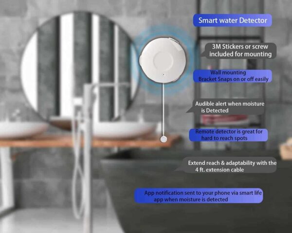 Home security water alarm Wifi smart leak detector sensor - Image 2