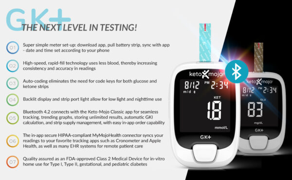 Bluetooth Glucose & Ketone Testing Kit + Free APP for Ketosis & Diabetes Management. - Image 8